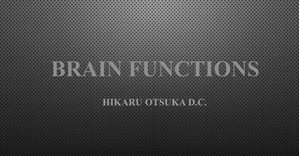 Brain functions part 1